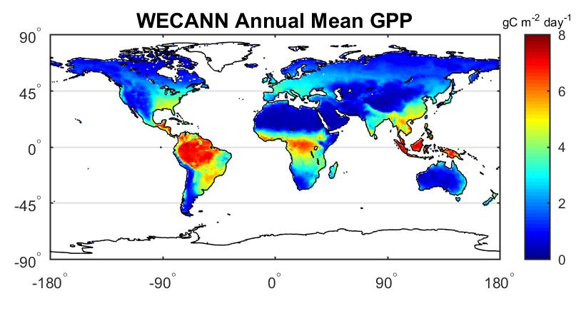 WECANN Annual Mean GPP image