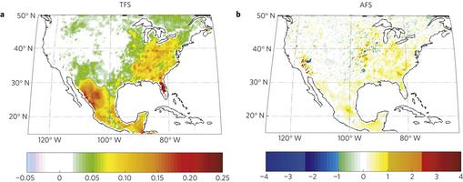 Precipitation frequency and amplitude